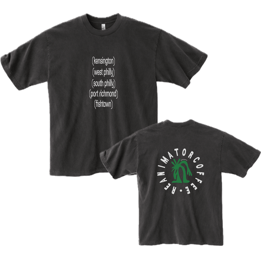 "Philadelphia" Black Garment Dyed T-Shirt